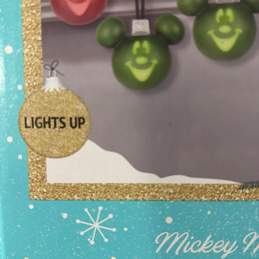 Disney Mickey Mouse Emote glow Projection musical light string Christmas